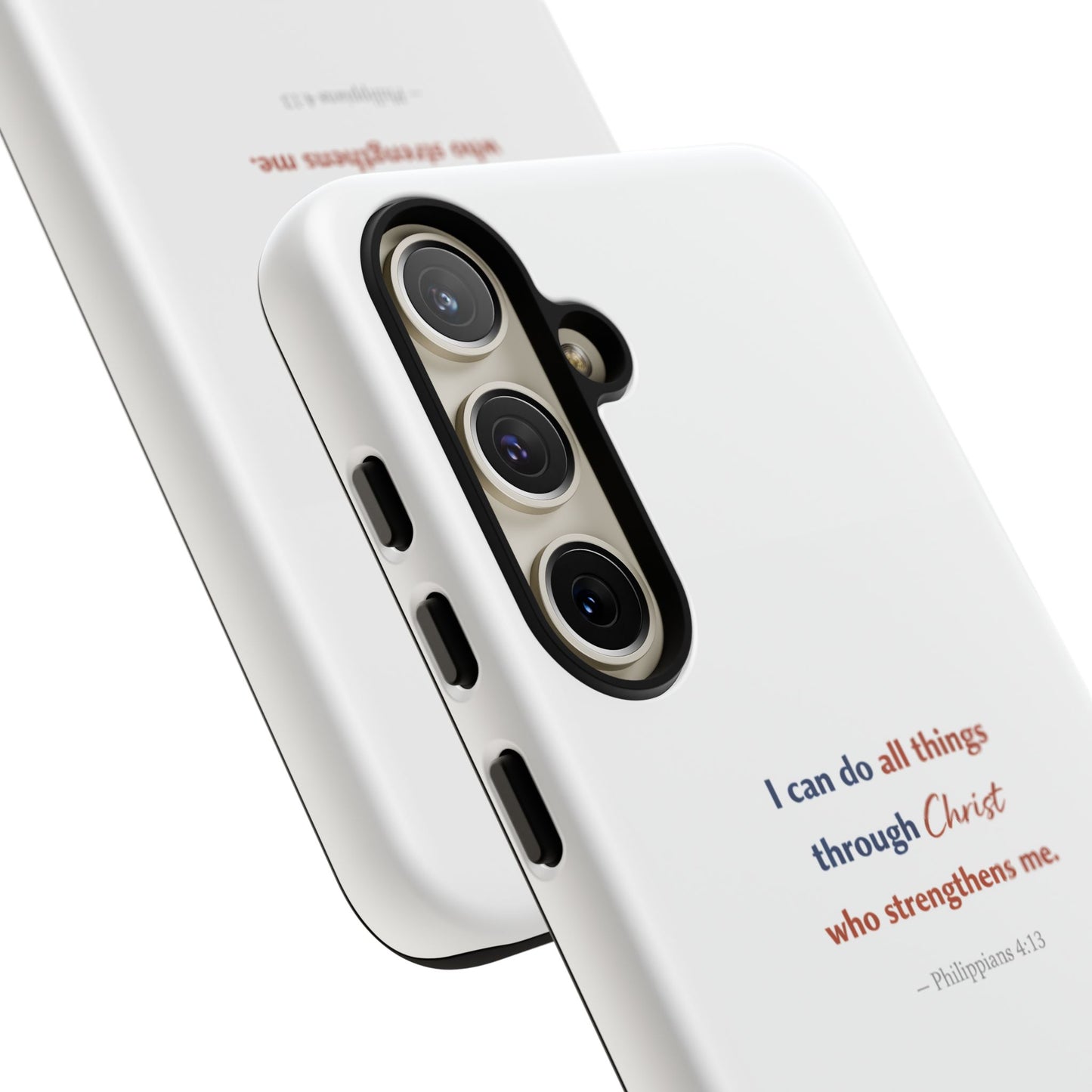 Christian Phone Case – “I Can Do All Things Through Christ” Inspirational Tough Case