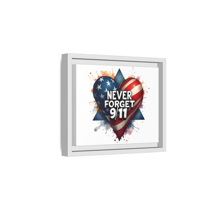 Never Forget 9/11 Framed Canvas Print