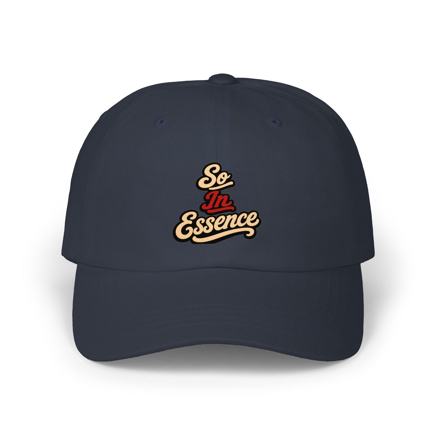 Dad Cap — "So In Essence" Retro Script Embroidered Baseball Hat