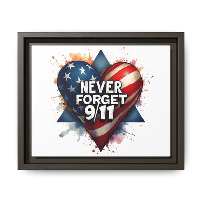 Never Forget 9/11 Framed Canvas Print