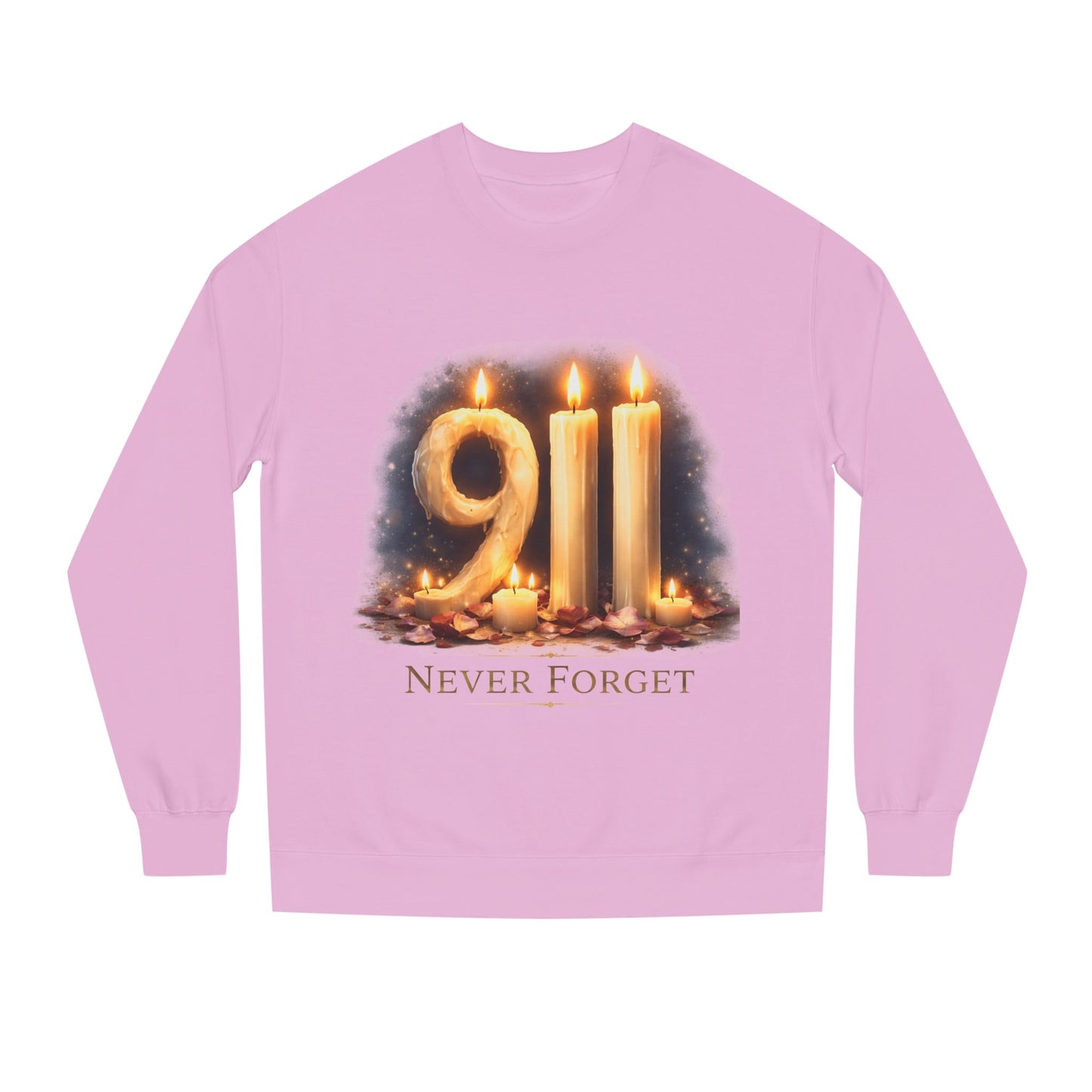 9/11 Never Forget Crewneck Sweatshirt — Memorial Tribute Pullover