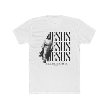Jesus Repeat Graphic T-Shirt — "Jesus, Jesus, Jesus" Faith Tee