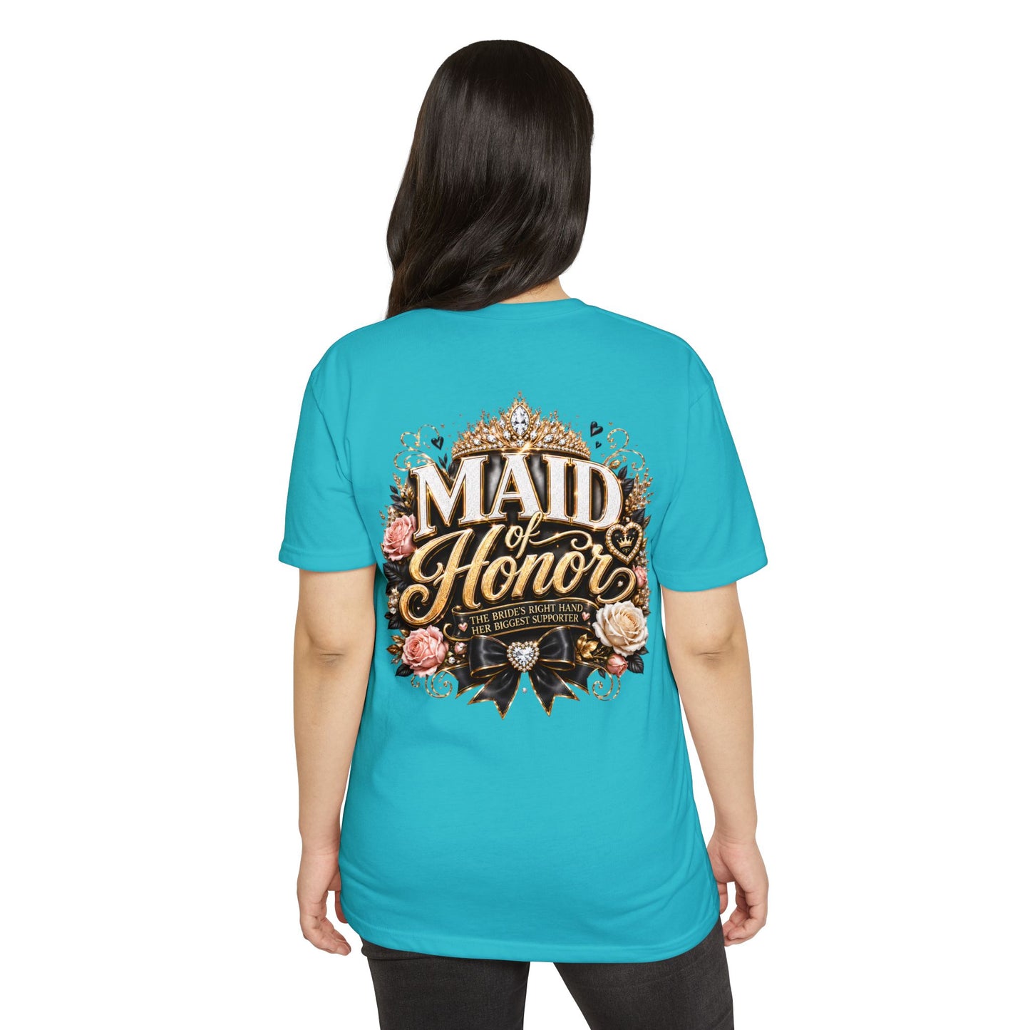 Maid of Honor T-Shirt — Floral Bridal Party Tee