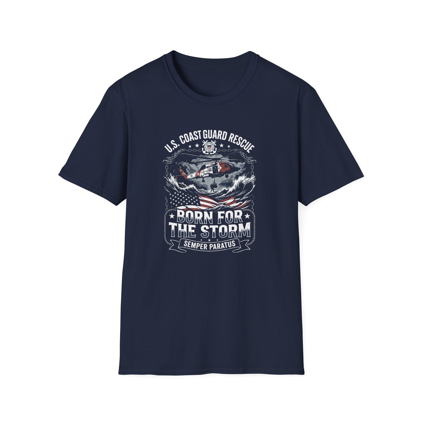 U.S Coast Guard Rescue Born for the Storm T-Shirt