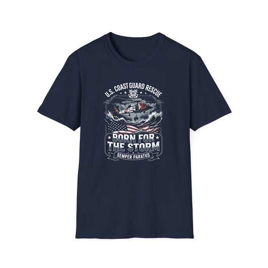 U.S Coast Guard Rescue Born for the Storm T-Shirt