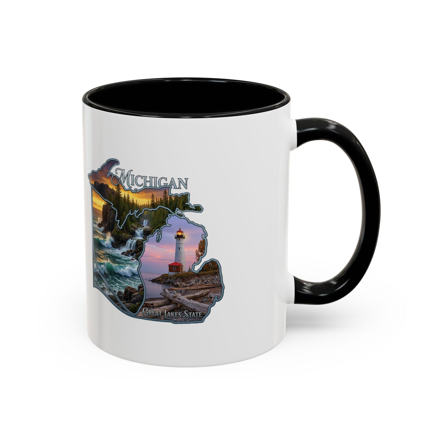 Michigan Lighthouse Coffee Mug — Scenic Great Lakes Accent Mug (11/15oz)