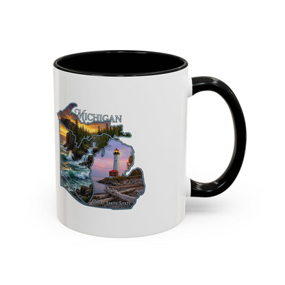 Michigan Lighthouse Coffee Mug — Scenic Great Lakes Accent Mug (11/15oz)