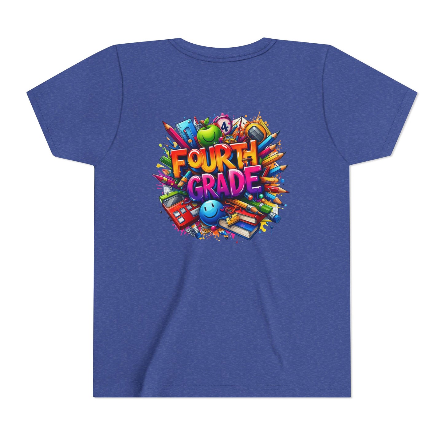 Fourth Grade Youth T‑Shirt – Colorful School Supplies Back to School Tee