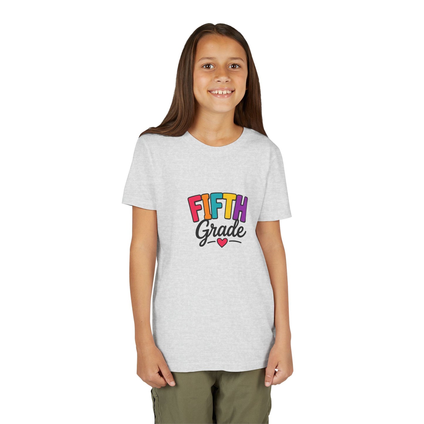 Fifth Grade Kids T‑Shirt – Colorful Back-to-School Tee with Heart