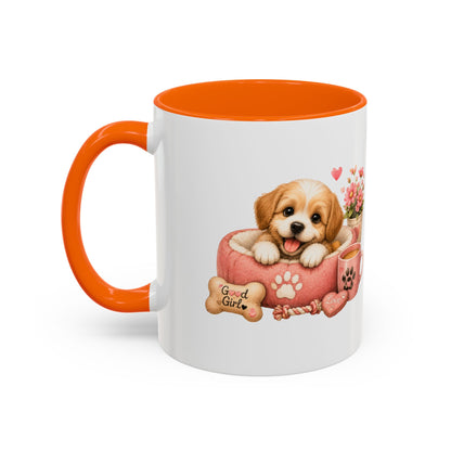 Cute Puppy Coffee Mug — Adorable 'Good Girl' Dog Design, Accent 11/15oz