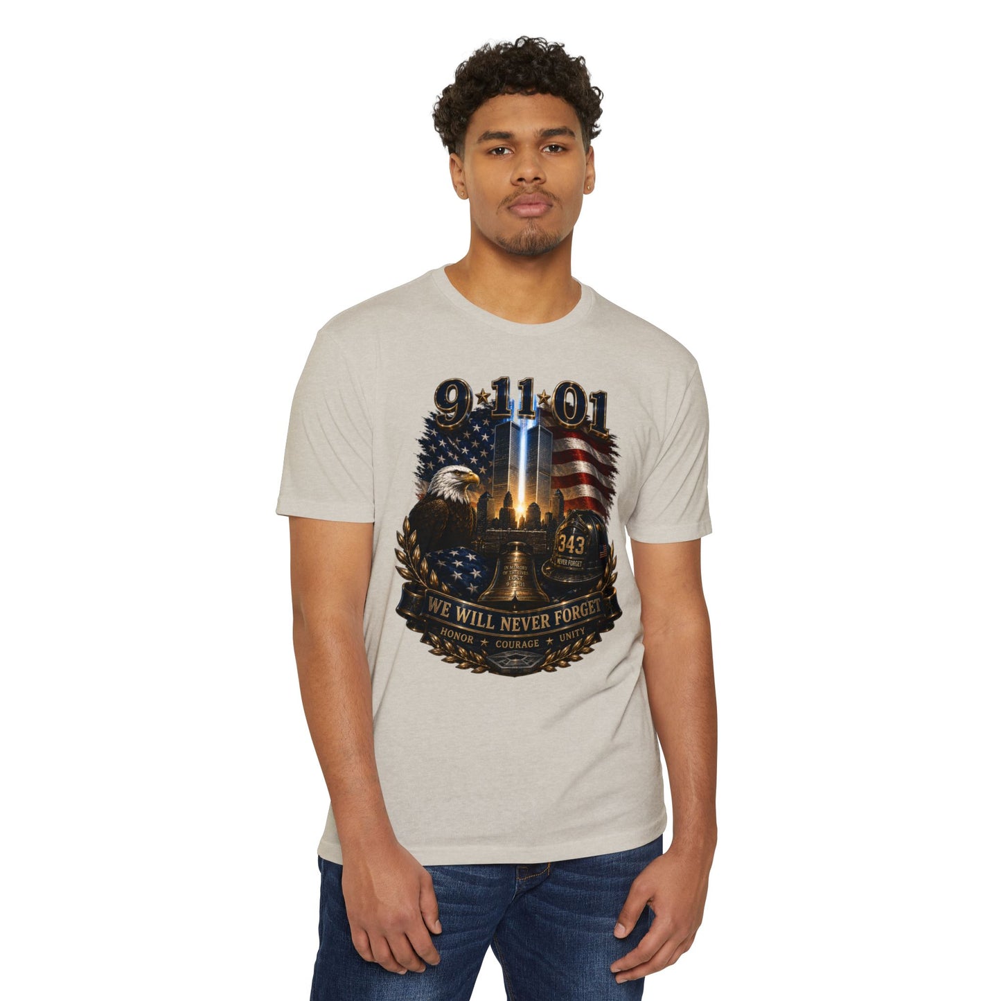 9/11 We Will Never Forget Memorial T-Shirt