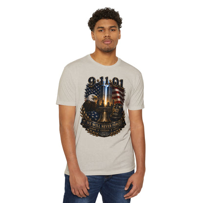 9/11 We Will Never Forget Memorial T-Shirt