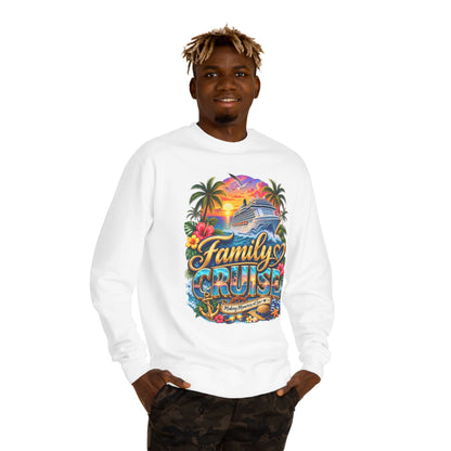 Family Cruise Sweatshirt – Tropical Cruise Vacation Crew Neck