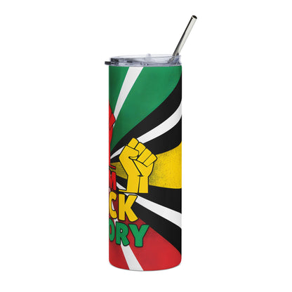 20oz Black History Stainless Steel Tumbler — I Am Black History Raised Fist Design