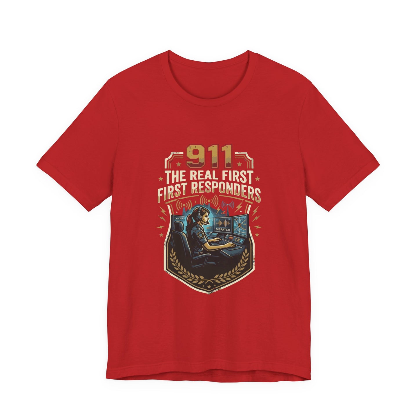 911 Call Center T‑Shirt — "The Real First First Responders" Tribute Tee