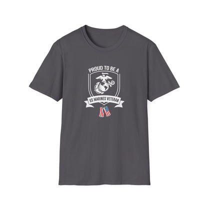 Proud to Be a Us Marines Veteran T-Shirt