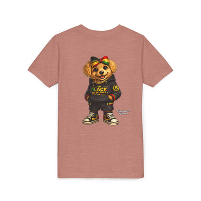 Youth Tee — Rasta Teddy "Black Excellence" Graphic Shirt