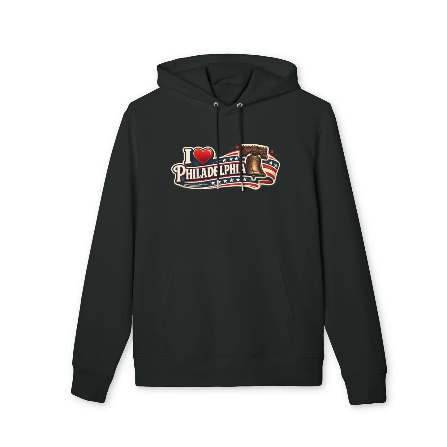 I  Philadelphia Hoodie — Vintage Liberty Bell & American Flag Sweatshirt