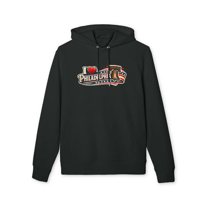 I  Philadelphia Hoodie — Vintage Liberty Bell & American Flag Sweatshirt