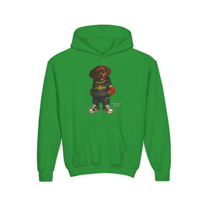 Youth Hoodie — 'Legacy' Streetwear Puppy Graphic Sweatshirt