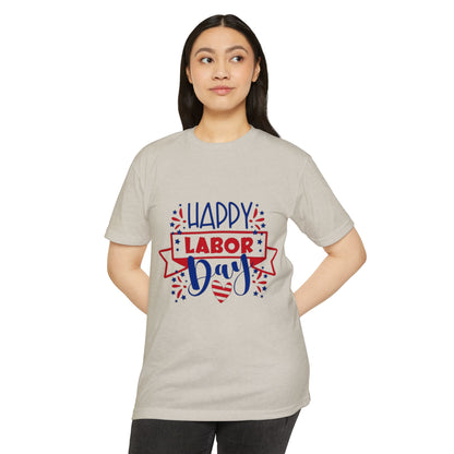 Labor Day T-Shirt - "Happy Labor Day" Patriotic Graphic Tee