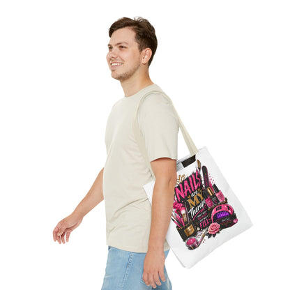 Nails Are My Therapy Tote Bag — Nail Tech Cosmetic Makeup Salon Gift