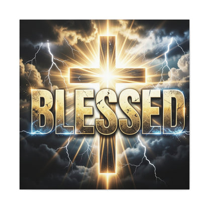 Blessed Cross Matte Canvas Wall Art