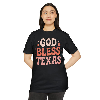 God Bless Texas T-Shirt — Retro Floral State Pride Tee