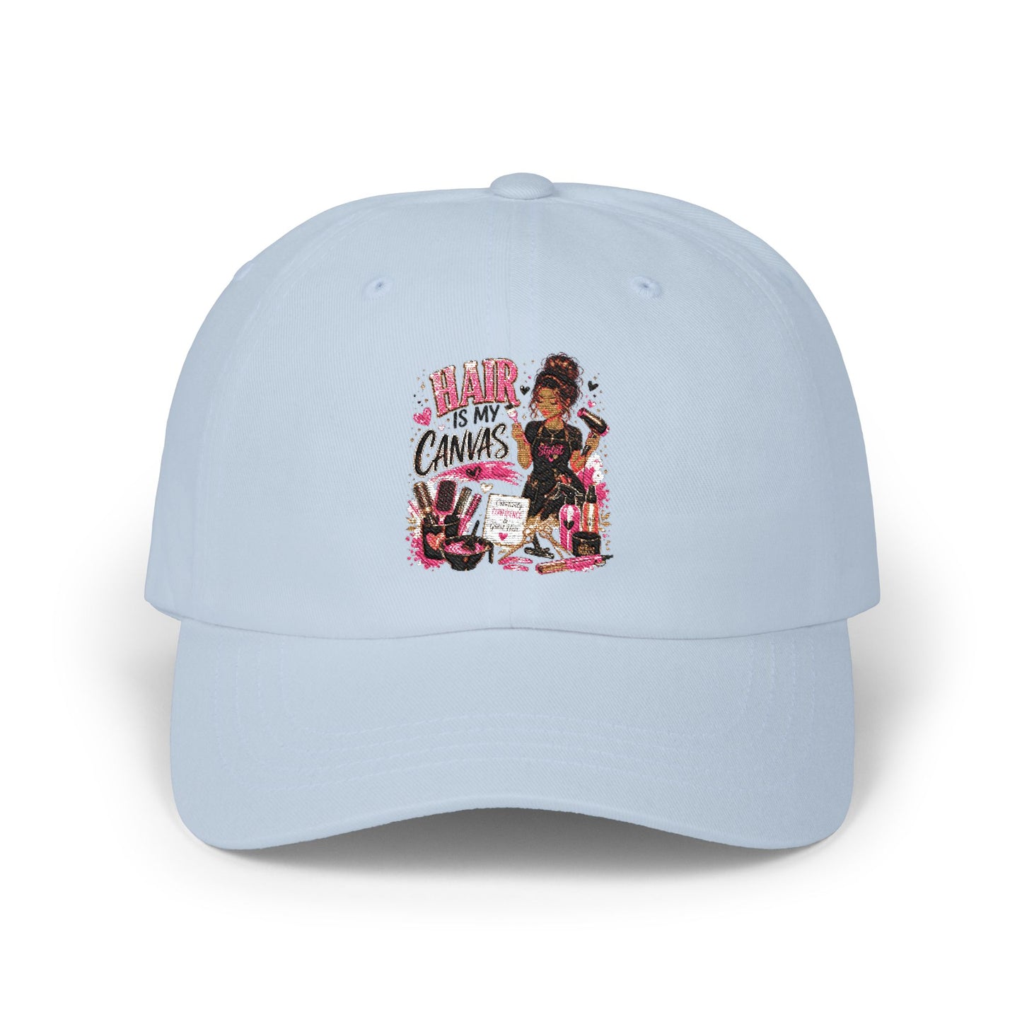 Dad Cap — Afro Girl 'Art Is My Canvas' Graphic Baseball Hat