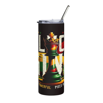 Chess Tumbler — "Black King" Stainless Steel 20oz Travel Cup