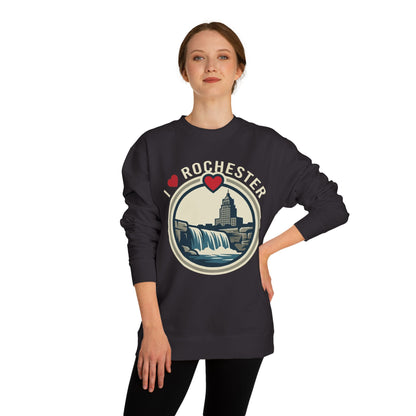 Rochester Waterfall Crewneck Sweatshirt — I  Rochester Graphic