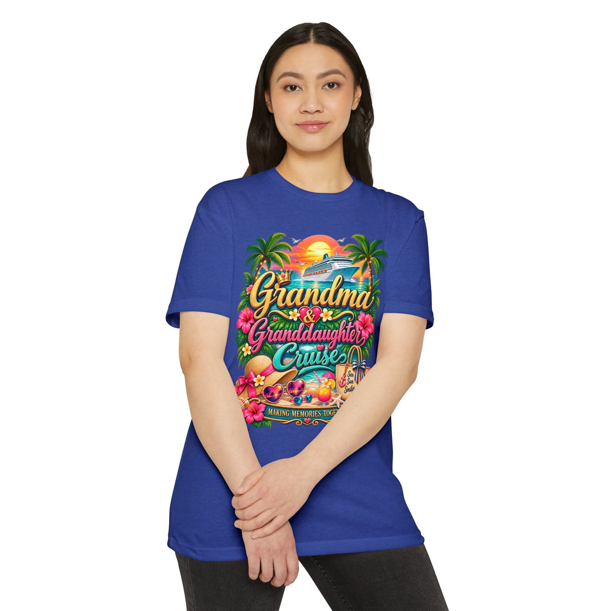 Grandma & Granddaughter Cruise T-Shirt — Tropical Vacation Graphic Tee