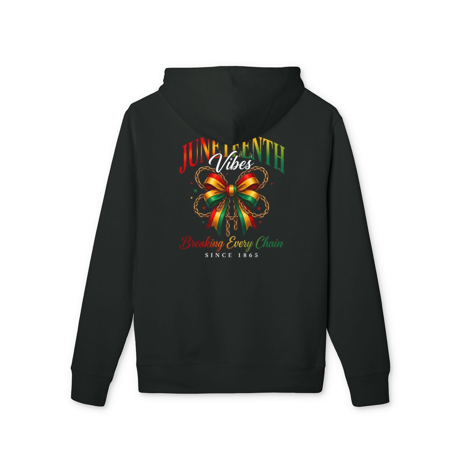 Juneteenth Ribbon Hoodie – "Breaking Every Chain" Celebration Sweatshirt