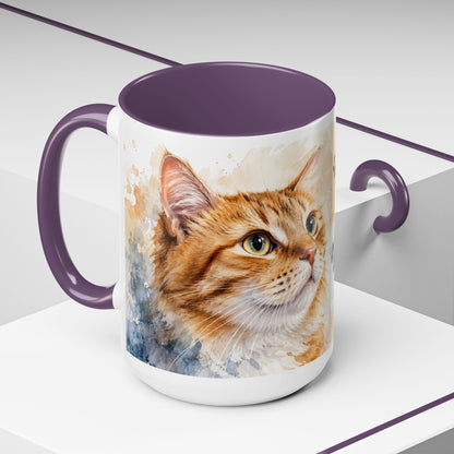 Cat Lover Coffee Mug — “A House Is Not A Home Without A Cat” Accent Mug (11/15oz)