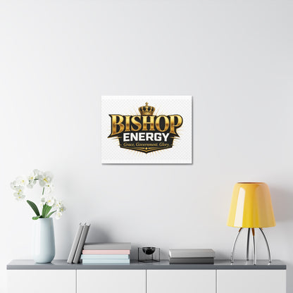 Bishop Energy Stretched Canvas - Gold Crown Emblem (Grace, Government, Glory)