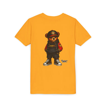 Kids Teddy Bear Streetwear Tee — 'Strength' Graphic Youth T-Shirt