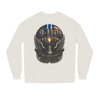 9/11 Memorial Sweatshirt — We Will Never Forget Tribute Crewneck