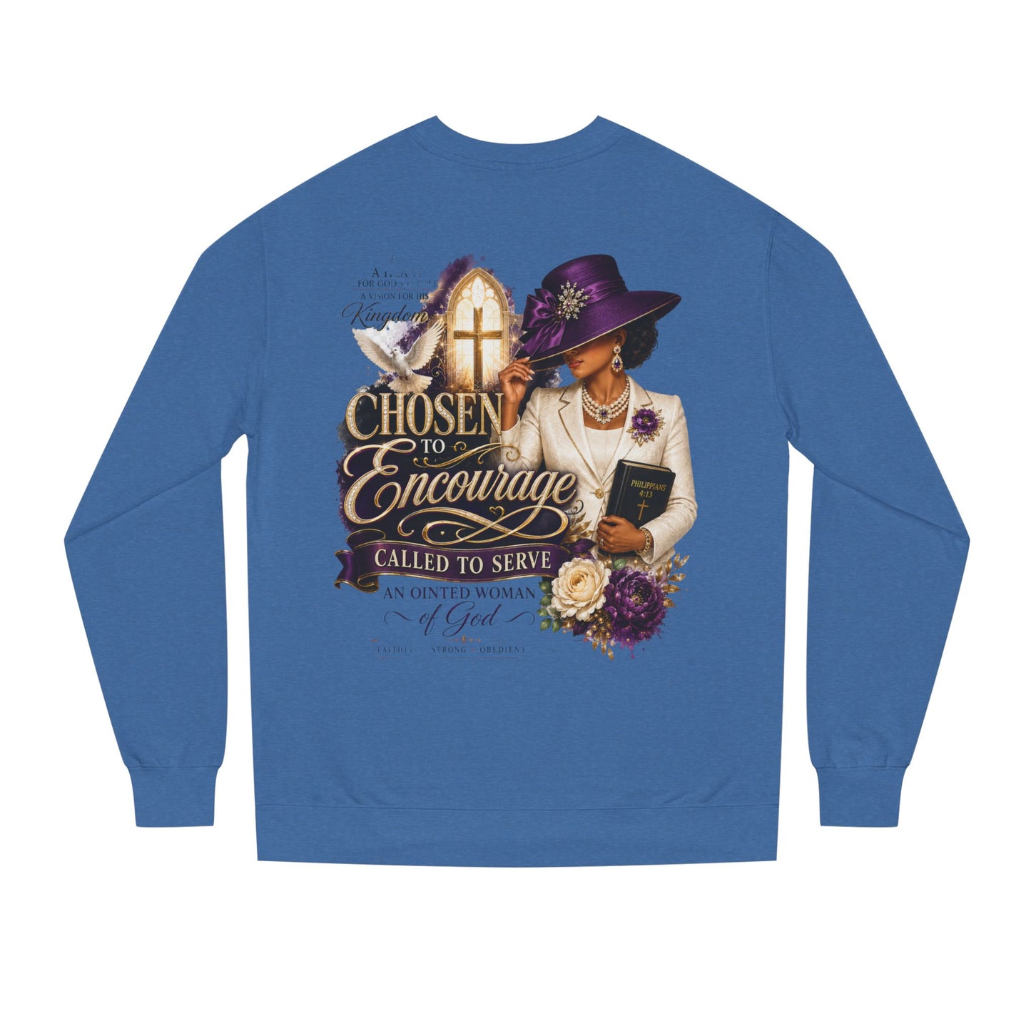 Christian Women's 'Chosen to Encourage' Sweatshirt – Faith-Based Encourager Design