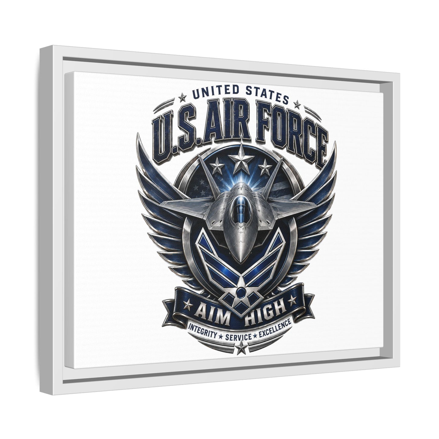 U.S. Air Force 'Aim High' Framed Canvas Print