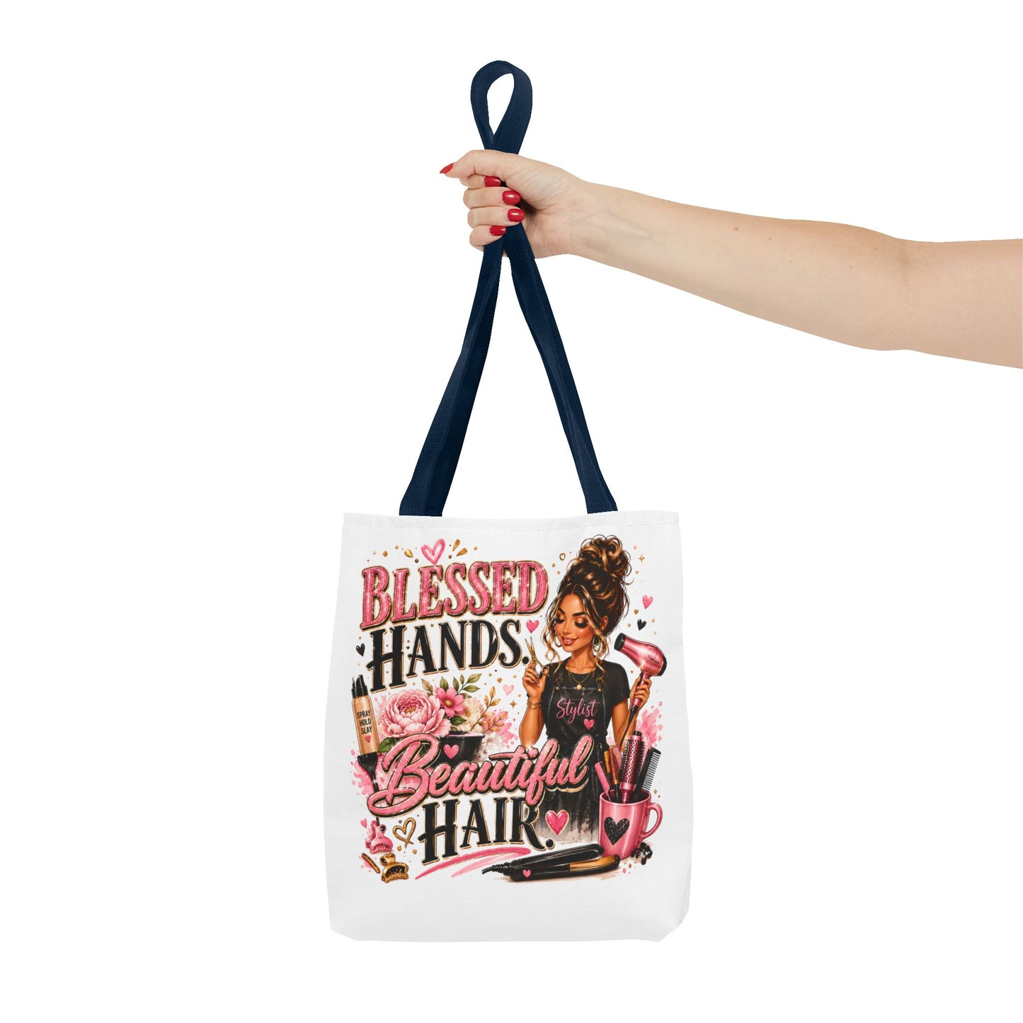 Blessed Hands Beautiful Hair Tote Bag — Hair Stylist Gift Tote