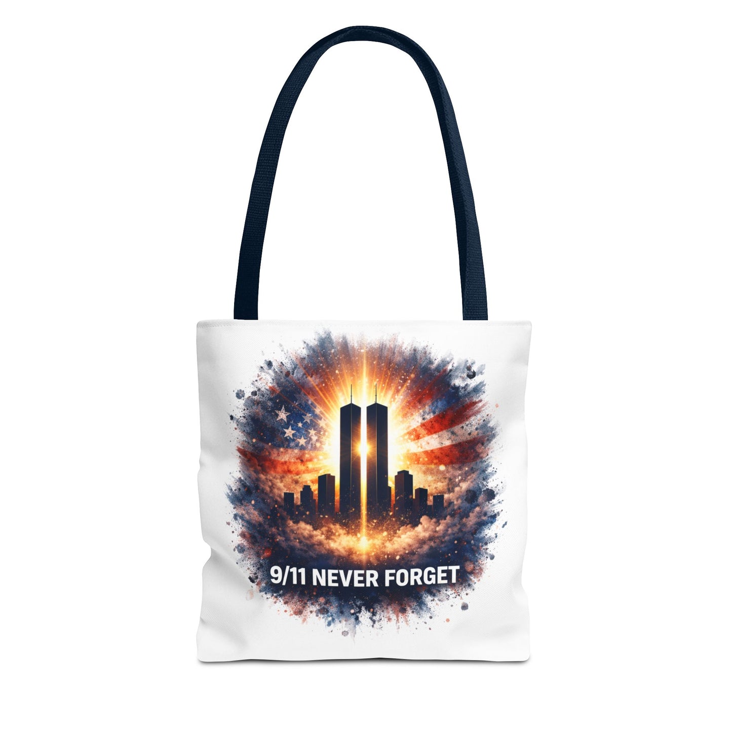 9/11 Never Forget Memorial Tote Bag — Twin Towers Tribute Tote