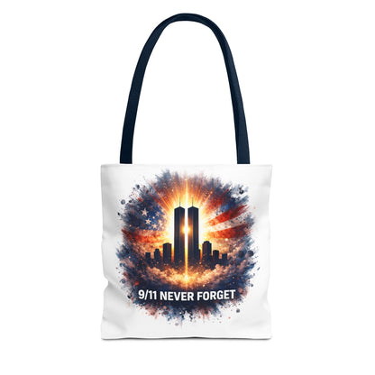 9/11 Never Forget Memorial Tote Bag — Twin Towers Tribute Tote