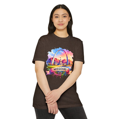 Missouri Skyline T-Shirt — Colorful Gateway Arch Souvenir Tee