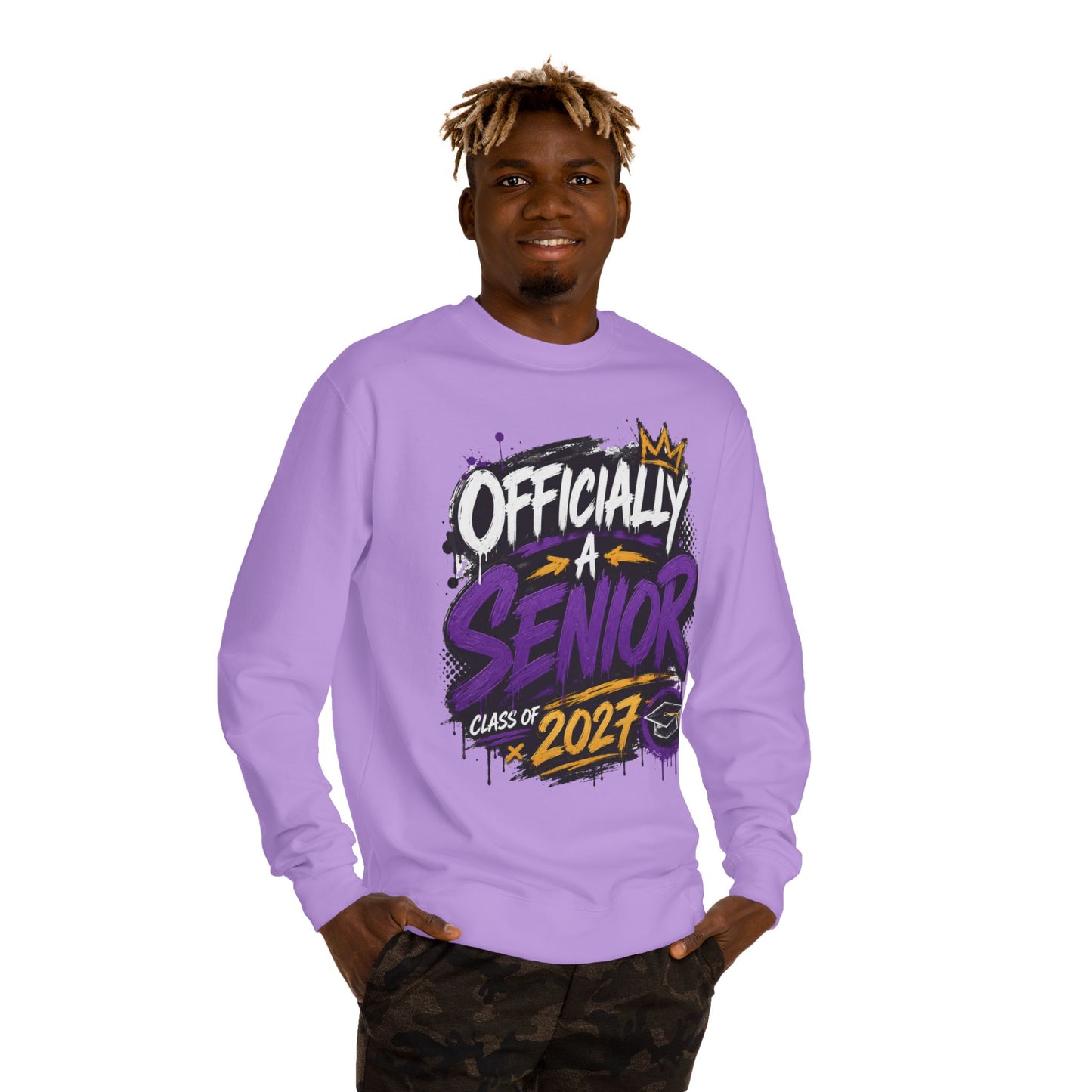 Senior Class 2027 Crewneck Sweatshirt — "Officially a Senior" Graduation Pullover