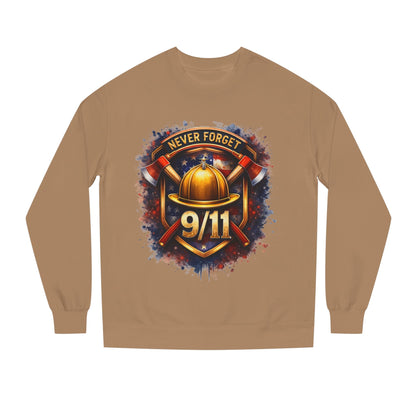 9/11 Never Forget Firefighter Helmet Crewneck Sweatshirt