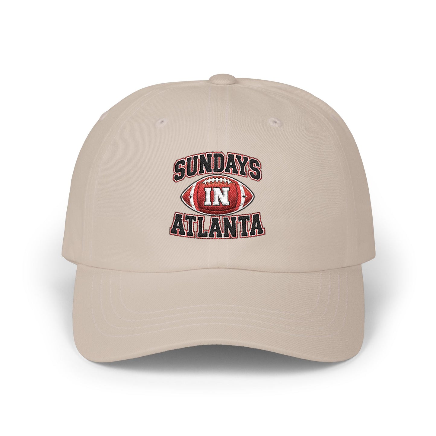 Sundays in Atlanta Dad Cap — Vintage Football Script Hat