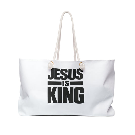 Jesus Is King Weekender Bag — Christian Travel Tote