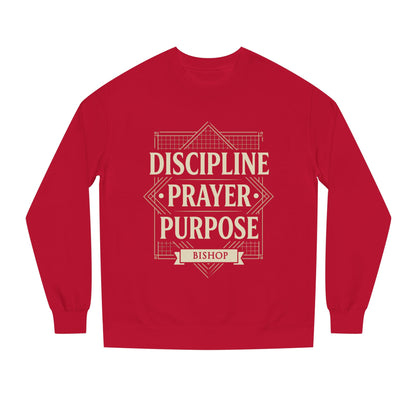 Crewneck Sweatshirt — "Discipline Prayer Purpose" Inspirational Faith Design