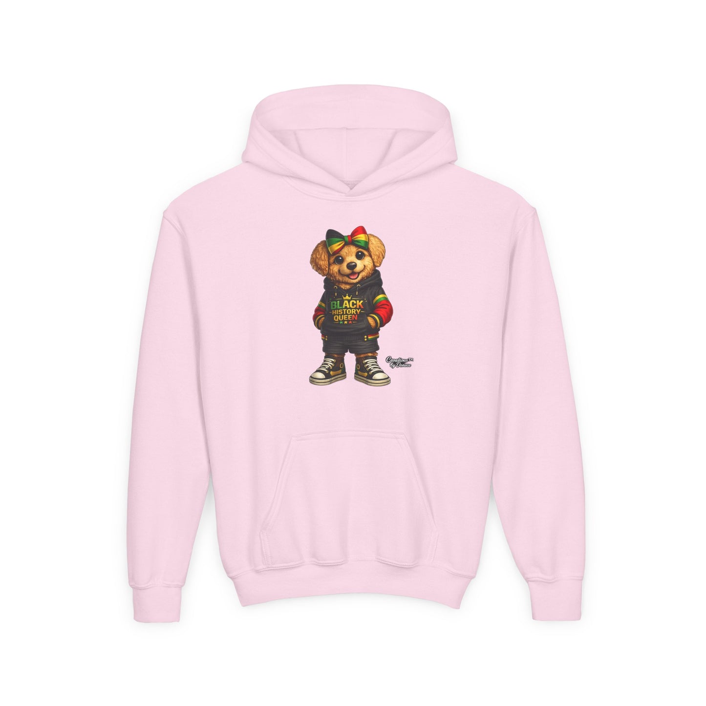 Youth Hoodie — Rasta Bear "Black History Greatness" Kids Pullover