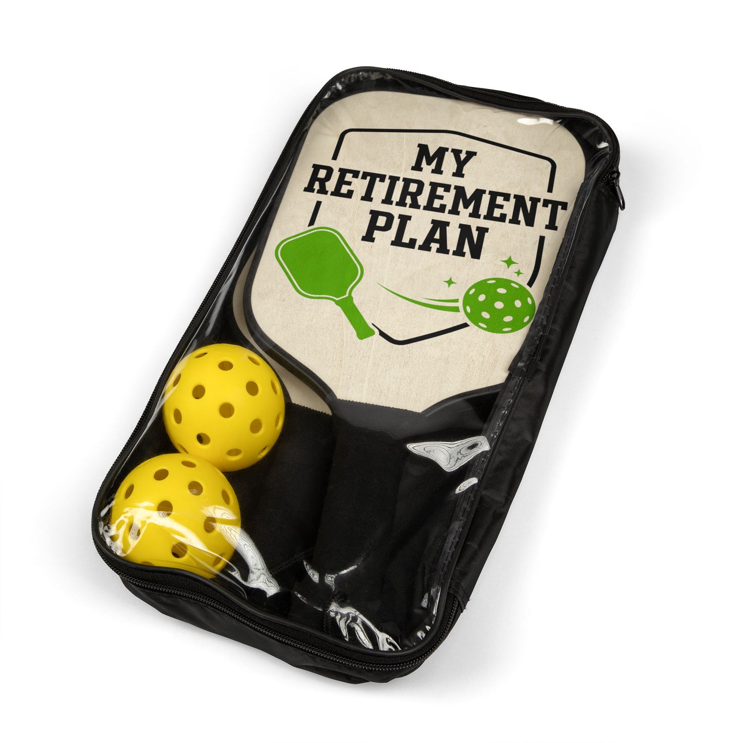 Pickleball Paddle Set - "My Retirement Plan" Fun Retirement Gift